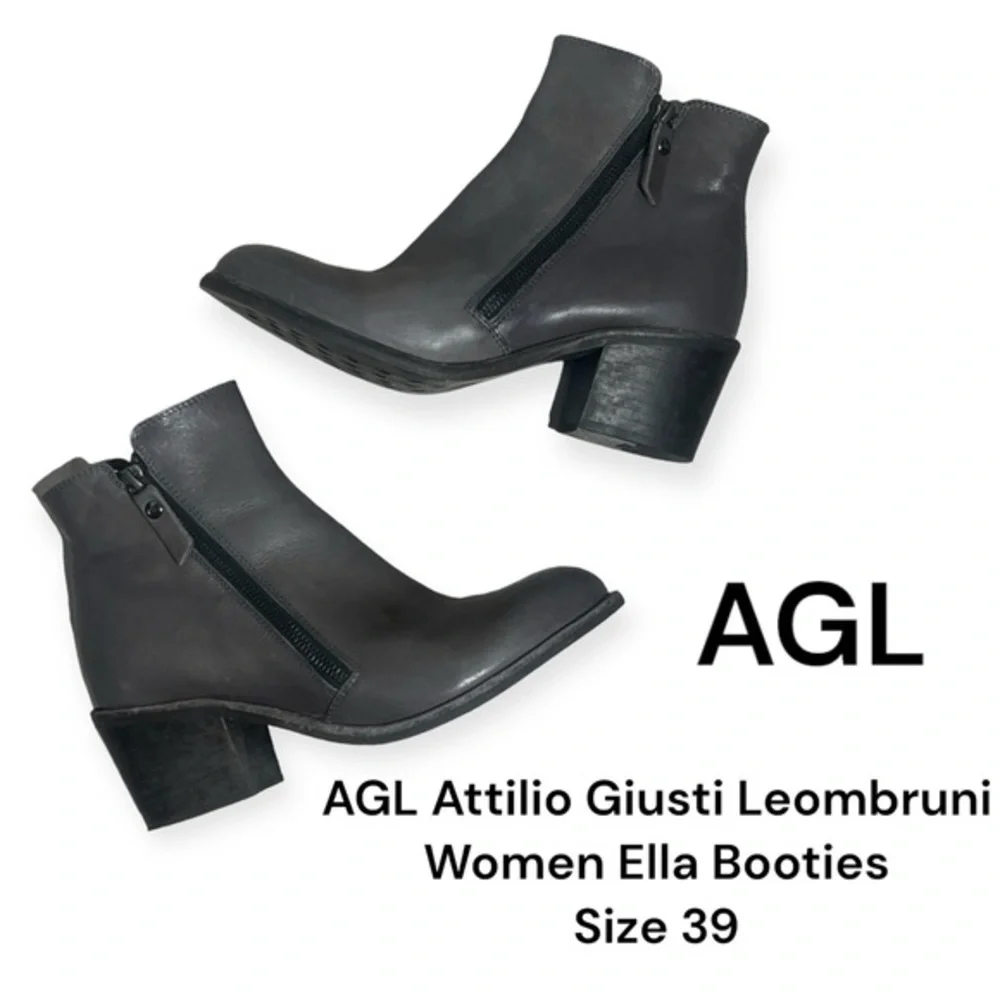 AGL Attilio Giusti Leombruni Women Ella Booties gray size 39 Italian size 9 US - Picture 1 of 14